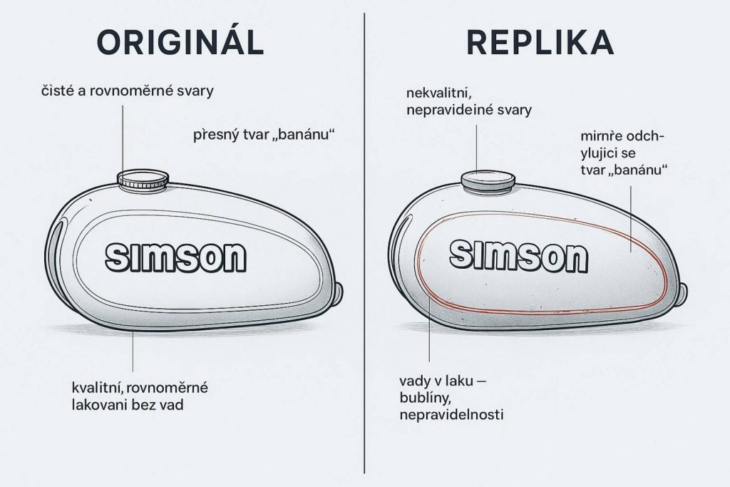Jak rozpoznat originální nádrž Simson pro veterány