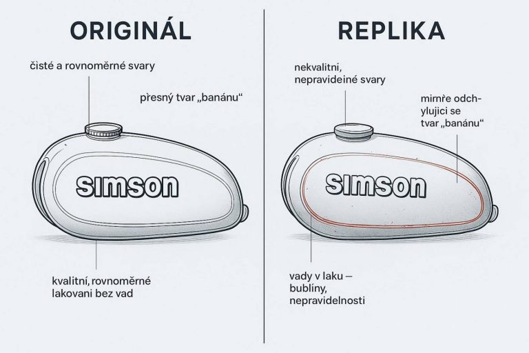 Jak rozpoznat originální nádrž Simson pro veterány